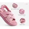 image:imageKuaiLu Womens Orthopedic Walking Sandals Comfortable Plantar Fasciitis Arch Support Sport Recovery Outdoor Casual Sandles Thick Memory Foam Cushion Cross Strap Adjustable SlidesPink