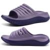 image:imageKuaiLu Womens Recovery Sandals With Comfortable Plantar Fasciitis SupportLadies Orthotic Open Toe Sport Slides Thick Cushion Reduces Stress on FeetJoints amp Back PostExerciseDouble Purple
