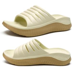 image:imageKuaiLu Womens Recovery Sandals With Comfortable Plantar Fasciitis SupportLadies Orthotic Open Toe Sport Slides Thick Cushion Reduces Stress on FeetJoints amp Back PostExerciseBeige Khaki