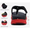 image:imageKuaiLu Mens Orthotic Flip Flops Mens Recovery Walking Sandals Adjustable Thick Athletic Cushion Sport Slides for Man Water Resistant amp Lightweight Soft Comfort Fit amp Arch SupportRed Black
