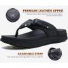 image:imageKuaiLu Mens Orthotic Flip Flops Mens Recovery Walking Sandals Adjustable Thick Athletic Cushion Sport Slides for Man Water Resistant amp Lightweight Soft Comfort Fit amp Arch SupportBlack
