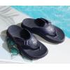image:imageKuaiLu Mens Orthotic Flip Flops Mens Recovery Walking Sandals Adjustable Thick Athletic Cushion Sport Slides for Man Water Resistant amp Lightweight Soft Comfort Fit amp Arch SupportDark Blue