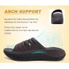 image:imageKuaiLu Mens Recovery Sandals Orthotic Arch Support Open Toe Sport Slides Thick Cushion Orthopedic Plantar Fasciitis Slip On Wide Width Summer Pool Beach WaterproofChestnut