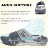 image:imageKuaiLu Mens Recovery Sandals Orthotic Arch Support Open Toe Sport Slides Thick Cushion Orthopedic Plantar Fasciitis Slip On Wide Width Summer Pool Beach WaterproofGrey White