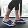 image:imageKuaiLu Mens Recovery Sandals Orthotic Arch Support Open Toe Sport Slides Thick Cushion Orthopedic Plantar Fasciitis Slip On Wide Width Summer Pool Beach WaterproofBlue White