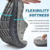 image:imageKuaiLu Mens Recovery Sandals Orthotic Arch Support Open Toe Sport Slides Thick Cushion Orthopedic Plantar Fasciitis Slip On Wide Width Summer Pool Beach WaterproofGrey