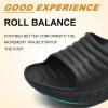 image:imageKuaiLu Mens Recovery Sandals Orthotic Arch Support Open Toe Sport Slides Thick Cushion Orthopedic Plantar Fasciitis Slip On Wide Width Summer Pool Beach WaterproofBlack