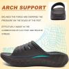 image:imageKuaiLu Mens Recovery Sandals Orthotic Arch Support Open Toe Sport Slides Thick Cushion Orthopedic Plantar Fasciitis Slip On Wide Width Summer Pool Beach WaterproofMocha