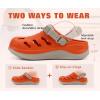 image:imageKuaiLu Womens Classic Recovery Clogs Comfortable Walking Cushion Sandals for Women Relif Plantar Fasciitis Ladies Orthotic Arch Support Slipon Mules Adult Slip Resistant ShoesVibrant Orange