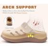 image:imageKuaiLu Womens Classic Recovery Clogs Comfortable Walking Cushion Sandals for Women Relif Plantar Fasciitis Ladies Orthotic Arch Support Slipon Mules Adult Slip Resistant ShoesBeige