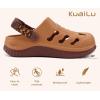 image:imageKuaiLu Womens Classic Recovery Clogs Comfortable Walking Cushion Sandals for Women Relif Plantar Fasciitis Ladies Orthotic Arch Support Slipon Mules Adult Slip Resistant ShoesKhaki Brown