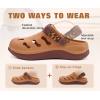 image:imageKuaiLu Womens Classic Recovery Clogs Comfortable Walking Cushion Sandals for Women Relif Plantar Fasciitis Ladies Orthotic Arch Support Slipon Mules Adult Slip Resistant ShoesKhaki Brown