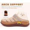 image:imageKuaiLu Womens Classic Recovery Clogs Comfortable Walking Cushion Sandals for Women Relif Plantar Fasciitis Ladies Orthotic Arch Support Slipon Mules Adult Slip Resistant ShoesKhaki Brown