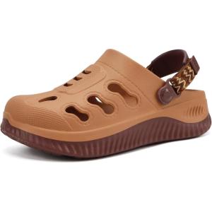 image:imageKuaiLu Womens Classic Recovery Clogs Comfortable Walking Cushion Sandals for Women Relif Plantar Fasciitis Ladies Orthotic Arch Support Slipon Mules Adult Slip Resistant ShoesKhaki Brown