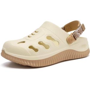 image:imageKuaiLu Womens Classic Recovery Clogs Comfortable Walking Cushion Sandals for Women Relif Plantar Fasciitis Ladies Orthotic Arch Support Slipon Mules Adult Slip Resistant ShoesBeige White