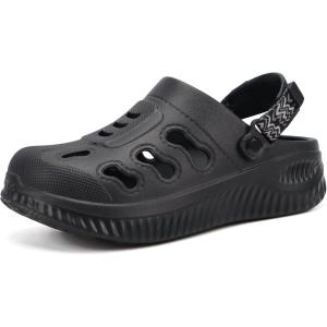 image:imageKuaiLu Womens Classic Recovery Clogs Comfortable Walking Cushion Sandals for Women Relif Plantar Fasciitis Ladies Orthotic Arch Support Slipon Mules Adult Slip Resistant ShoesAll Black