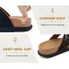 image:imageKuaiLu Flip Flops for Womens Orthotic Chic Platform Sandals with Arch Support Ultra Comfotable Summer Beach Walking Plantar Fasciitis Cushion Sandals Ladies Open toe Outfits Adjustable Flat SandlesBlack Khaki