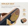 image:imageKuaiLu Flip Flops for Womens Orthotic Chic Platform Sandals with Arch Support Ultra Comfotable Summer Beach Walking Plantar Fasciitis Cushion Sandals Ladies Open toe Outfits Adjustable Flat SandlesBlack Khaki