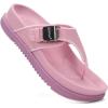 image:imageKuaiLu Flip Flops for Womens Orthotic Chic Platform Sandals with Arch Support Ultra Comfotable Summer Beach Walking Plantar Fasciitis Cushion Sandals Ladies Open toe Outfits Adjustable Flat SandlesPink