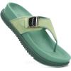 image:imageKuaiLu Flip Flops for Womens Orthotic Chic Platform Sandals with Arch Support Ultra Comfotable Summer Beach Walking Plantar Fasciitis Cushion Sandals Ladies Open toe Outfits Adjustable Flat SandlesGreen