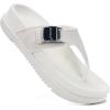 image:imageKuaiLu Flip Flops for Womens Orthotic Chic Platform Sandals with Arch Support Ultra Comfotable Summer Beach Walking Plantar Fasciitis Cushion Sandals Ladies Open toe Outfits Adjustable Flat SandlesWhite