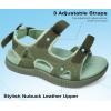 image:imageKuaiLu Mens Hiking Sandals With Arch Support Sport Recovery Athletic Walking Sandals For Man Outdoor Summer Casual Thick Cushion Beach Water Fisherman Sandal Size 715Green