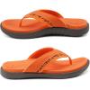 image:imageKuaiLu Mens Sport Flip Flops Comfort Orthotic Thong Sandals with Plantar Fasciitis Arch Support Outdoor Summer Beach Size 715Orange