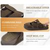 image:imageKuaiLu Womens Clog Sandals with Comfotable Arch Support Chic Platform Cushion Memory Foam Dressy Sandals Summer Travel Beach Walking Slide with Orthopedic Plantar Fasciitis Mules for 2026Brown