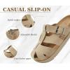 image:imageKuaiLu Womens Clog Sandals with Comfotable Arch Support Chic Platform Cushion Memory Foam Dressy Sandals Summer Travel Beach Walking Slide with Orthopedic Plantar Fasciitis Mules for 2026Beige