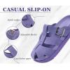 image:imageKuaiLu Womens Clog Sandals with Comfotable Arch Support Chic Platform Cushion Memory Foam Dressy Sandals Summer Travel Beach Walking Slide with Orthopedic Plantar Fasciitis Mules for 2026Purple