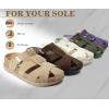 image:imageKuaiLu Womens Clog Sandals with Comfotable Arch Support Chic Platform Cushion Memory Foam Dressy Sandals Summer Travel Beach Walking Slide with Orthopedic Plantar Fasciitis Mules for 2026Beige