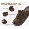 image:imageKuaiLu Womens Clog Sandals with Comfotable Arch Support Chic Platform Cushion Memory Foam Dressy Sandals Summer Travel Beach Walking Slide with Orthopedic Plantar Fasciitis Mules for 2026Brown