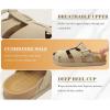 image:imageKuaiLu Womens Clog Sandals with Comfotable Arch Support Chic Platform Cushion Memory Foam Dressy Sandals Summer Travel Beach Walking Slide with Orthopedic Plantar Fasciitis Mules for 2026Beige