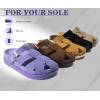 image:imageKuaiLu Womens Clog Sandals with Comfotable Arch Support Chic Platform Cushion Memory Foam Dressy Sandals Summer Travel Beach Walking Slide with Orthopedic Plantar Fasciitis Mules for 2026Purple