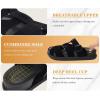 image:imageKuaiLu Womens Clog Sandals with Comfotable Arch Support Chic Platform Cushion Memory Foam Dressy Sandals Summer Travel Beach Walking Slide with Orthopedic Plantar Fasciitis Mules for 2026Black