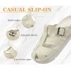 image:imageKuaiLu Womens Clog Sandals with Comfotable Arch Support Chic Platform Cushion Memory Foam Dressy Sandals Summer Travel Beach Walking Slide with Orthopedic Plantar Fasciitis Mules for 2026White