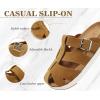 image:imageKuaiLu Womens Clog Sandals with Comfotable Arch Support Chic Platform Cushion Memory Foam Dressy Sandals Summer Travel Beach Walking Slide with Orthopedic Plantar Fasciitis Mules for 2026Khaki