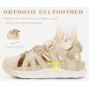 image:imageKuaiLu Womens Closed Toe Hiking Sandals with Orthopedic Arch Support Comfortable Cushion Breathable Summer Outdoor Walking Sandles Beach Travel Adjustable Fisherman Water ShoesBeige White