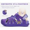 image:imageKuaiLu Womens Closed Toe Hiking Sandals with Orthopedic Arch Support Comfortable Cushion Breathable Summer Outdoor Walking Sandles Beach Travel Adjustable Fisherman Water ShoesPurple