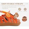 image:imageKuaiLu Womens Closed Toe Hiking Sandals with Orthopedic Arch Support Comfortable Cushion Breathable Summer Outdoor Walking Sandles Beach Travel Adjustable Fisherman Water ShoesOrange Khaki