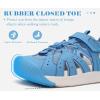 image:imageKuaiLu Womens Closed Toe Hiking Sandals with Orthopedic Arch Support Comfortable Cushion Breathable Summer Outdoor Walking Sandles Beach Travel Adjustable Fisherman Water ShoesBlue White