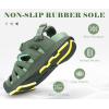 image:imageKuaiLu Womens Closed Toe Hiking Sandals with Orthopedic Arch Support Comfortable Cushion Breathable Summer Outdoor Walking Sandles Beach Travel Adjustable Fisherman Water ShoesGreen