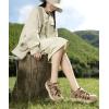 image:imageKuaiLu Womens Closed Toe Hiking Sandals with Orthopedic Arch Support Comfortable Cushion Breathable Summer Outdoor Walking Sandles Beach Travel Adjustable Fisherman Water ShoesBrown Beige