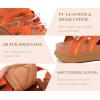 image:imageKuaiLu Womens Closed Toe Hiking Sandals with Orthopedic Arch Support Comfortable Cushion Breathable Summer Outdoor Walking Sandles Beach Travel Adjustable Fisherman Water ShoesOrange Khaki