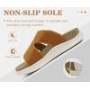 image:imageKuaiLu Womens Fashion Orthopedic Walking Thick Sandals Comfort Arch Support Relief Plantar Fasciitis Cushion Recovery Summer Slides Slip On Yoga Mat Open Toe Faux LeatherBeige White