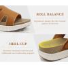 image:imageKuaiLu Womens Fashion Orthopedic Walking Thick Sandals Comfort Arch Support Relief Plantar Fasciitis Cushion Recovery Summer Slides Slip On Yoga Mat Open Toe Faux LeatherBeige White