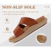 image:imageKuaiLu Womens Fashion Orthopedic Walking Thick Sandals Comfort Arch Support Relief Plantar Fasciitis Cushion Recovery Summer Slides Slip On Yoga Mat Open Toe Faux LeatherKhaki Beige