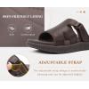 image:imageKuaiLu Womens Fashion Orthopedic Walking Thick Sandals Comfort Arch Support Relief Plantar Fasciitis Cushion Recovery Summer Slides Slip On Yoga Mat Open Toe Faux LeatherBrown