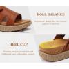 image:imageKuaiLu Womens Fashion Orthopedic Walking Thick Sandals Comfort Arch Support Relief Plantar Fasciitis Cushion Recovery Summer Slides Slip On Yoga Mat Open Toe Faux LeatherKhaki Beige