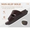 image:imageKuaiLu Womens Fashion Orthopedic Walking Thick Sandals Comfort Arch Support Relief Plantar Fasciitis Cushion Recovery Summer Slides Slip On Yoga Mat Open Toe Faux LeatherBrown